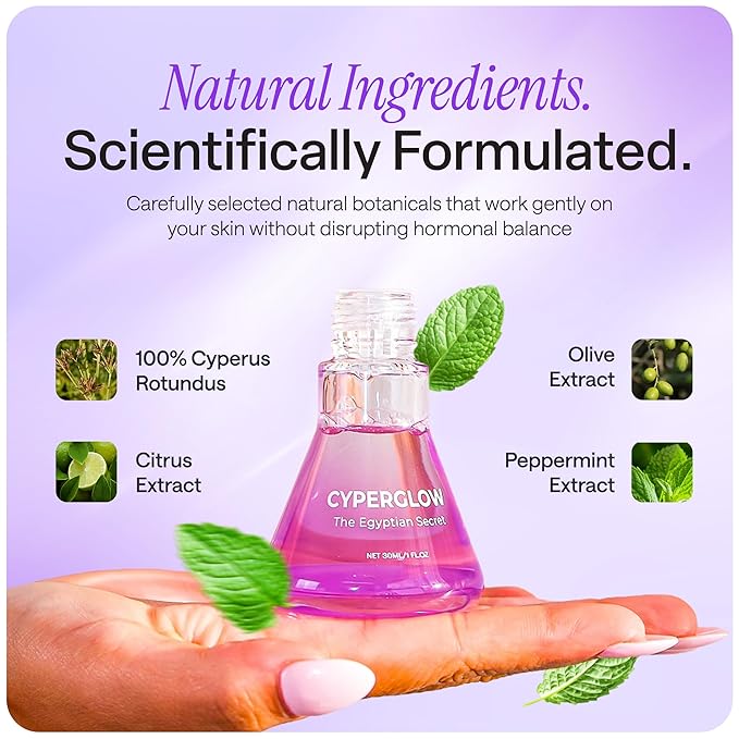 Cyperus Rotundus Skin Serum Oil, Natural Hair-Reducing & Shaving Oil for Women, Moisturising & Soothing for All Skin Types