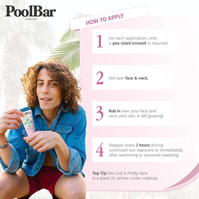PoolBar Mineral Face Sunscreen Cream for Women and Men Sun Care, SPF 50, Hydrating Mineral, Vitamin C, E, and Ceramide, Non Scented Water Resistant Sunscreen, Blue Light Protection - 50ml (Pack of 3)