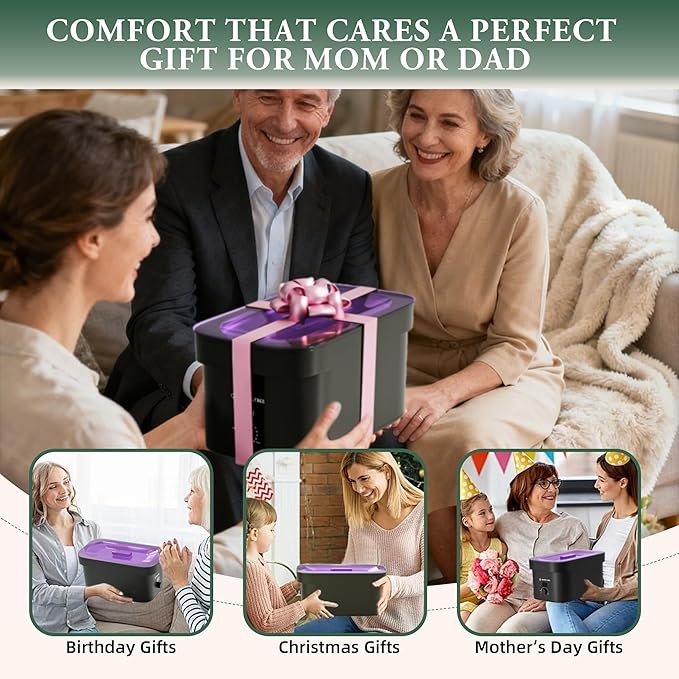 7000ml Paraffin Wax Machine for Hand and Feet-Black Hand Wax Paraffin Machine for Hands with 10pcs Aloe Vera Paraffin Bath Refills,Foot Care Kit,Moisturizing and Exfoliating