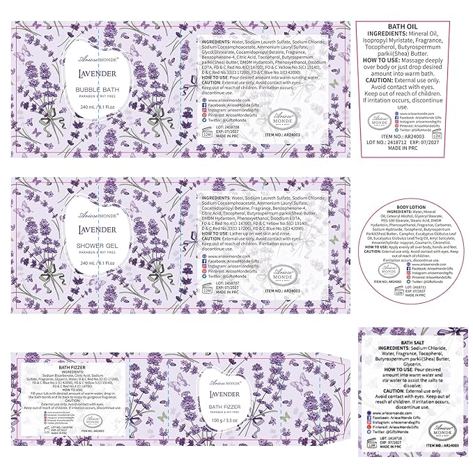 Bath Gift Baskets for Women, Lavender Relaxing Spa Gifts, Bath Spa Gift Basket for Women, Self Care Gifts, Care Package, Home Spa Products, Birthday Gifts , Gifts for her