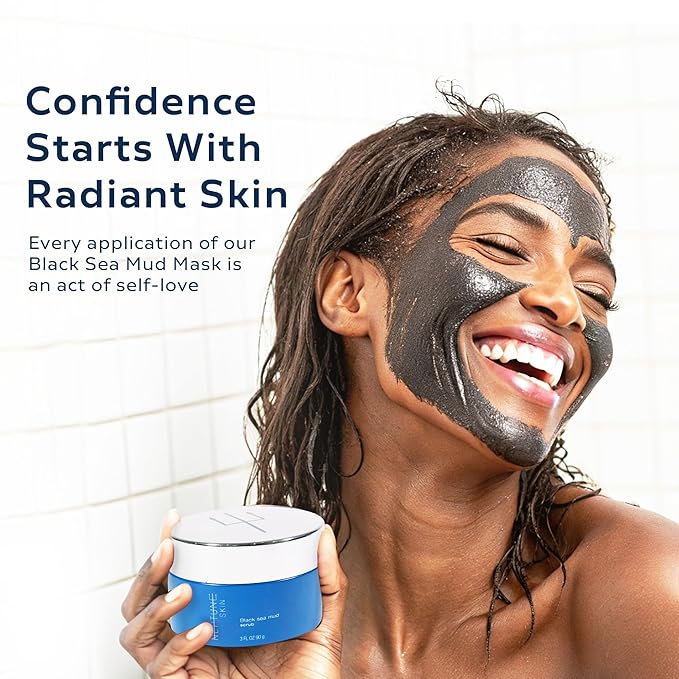 Neptune Black Sea Mud Scrub 3 Fl Oz | Deep Cleansing & Exfoliating Face Scrubber for Acne, Razor Bumps & Redness | Hydrates & Soothes Skin with 100% Natural, EWG Verified Ingredients