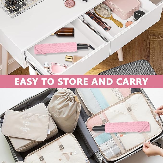 Larger Size Silicone Heat Resistant Mat for Curling Irons, Flat Irons, Hair Straightener and Other Hair Styling Tools, Portable Hot Tools Pad Cover for Travel Vanity Salon(12.0" x 9.0")