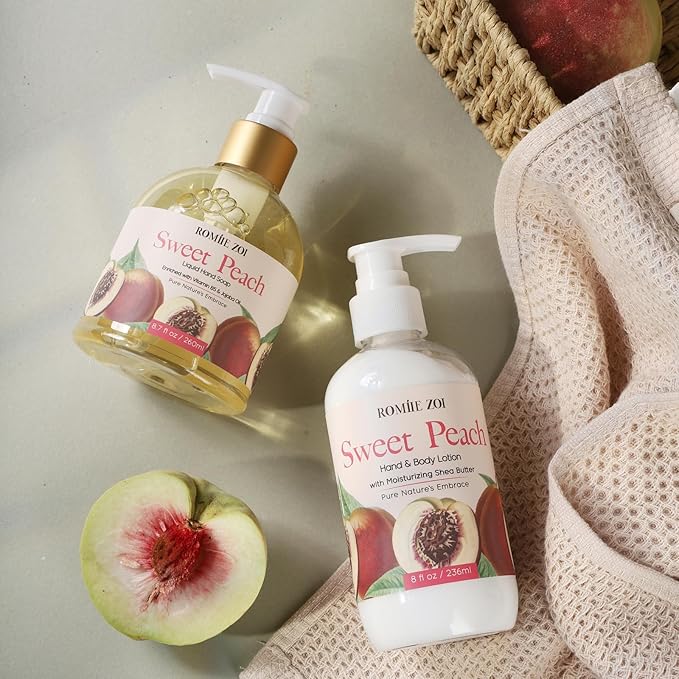 ROMIIE ZOI Daily Hand & Body Lotion with Moisturizing Shea Butter - Sweet Peach - 236 ML / 8 FL OZ
