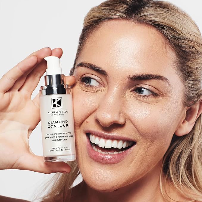 Kaplan MD Diamond Contour Broad Spectrum SPF 30 - Complete Complexion Treatment, Hydrating Sheer Coverage, UVA/UVB & Blue Light Protection, Fragrance-Free, Light Tinted Sunscreen for Face