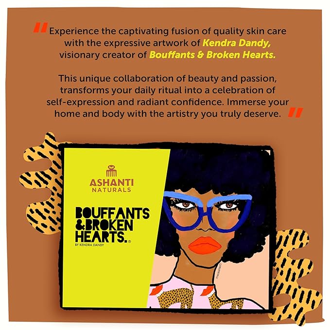 Ashanti Naturals Bouffants & Broken Hearts Creamy White Shea Butter Body Butter | Grade A, 100% Natural African Raw Shea Butter for Dry Skin, Face and Hair (15oz)