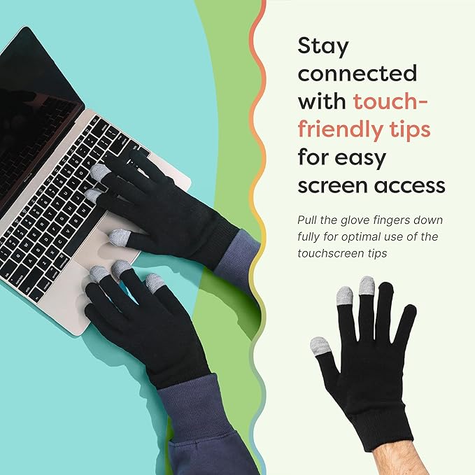 ZenToes Moisturizing Gloves for Dry Hands, Gel Infused with Jojoba Seed Oil, Olive Oil and Vitamin E, Overnight Hand Moisturizer (OSFM, Cotton Black)