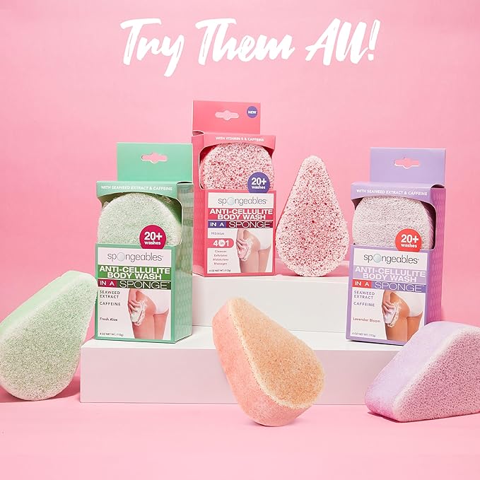 Spongables Pedi Scrub Foot Exfoliating 20+ Wash Sponge, Clean & Fresh, 1 Count