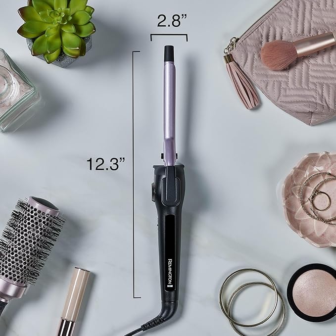 Remington Anti-Static ½-Inch Clipped Curling Iron with Titanium Protection, Fast Heat-Up, Ceramic Barrel for Tight Ringlet Curls & Natural Curl Definition, Auto Shut-Off