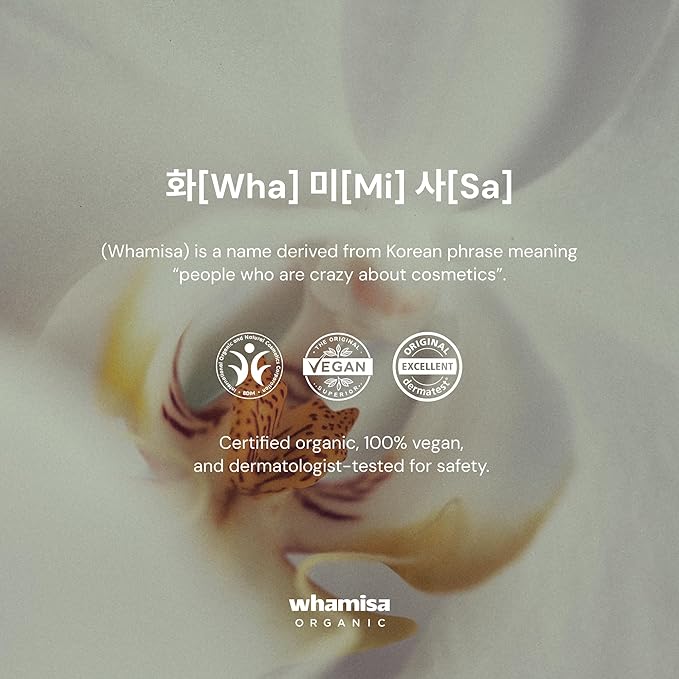 Whamisa Organic Flowers Toner Deep Rich, 97.4% Organic, Facial Toner, Essence, Damask Rose Flower Oil, Waterless Formula, Hydrating, Moisturizing (200ml)