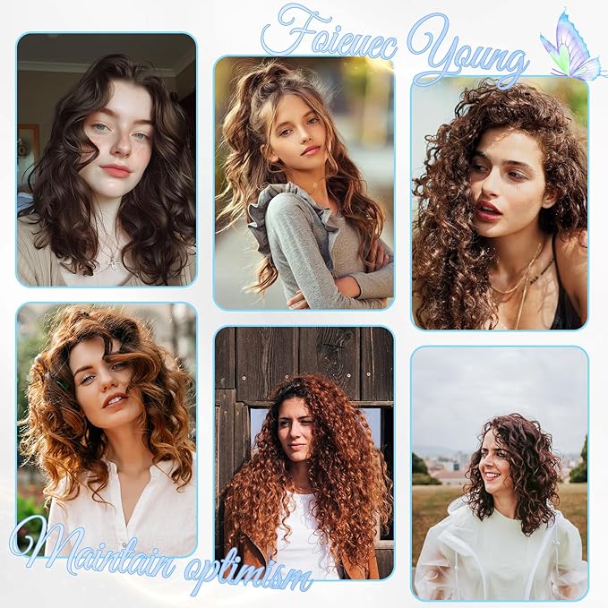 5-in-1Ceramic Tourmaline Curling Iron Set - 0.35"-1.25" Interchangeable Barrels Adjustable Temp 180°F-450°F, Fast Heat-up Insulated Gloves & Swivel Cord for All Hair Types (Travel-Friendly)