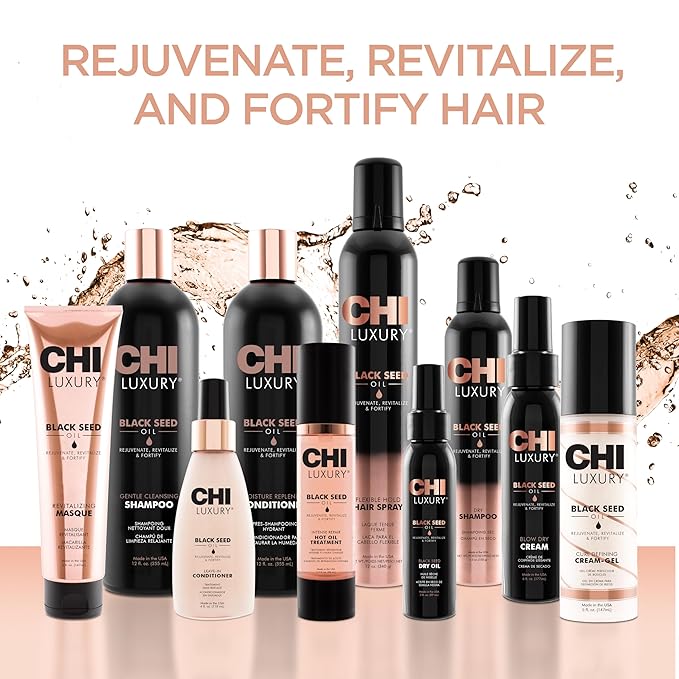 CHI Luxury Black Seed Oil Intense Repair Hot Oil Treatment, Moisturizes & Strengthens Dry & Damaged Hair, Sulfate, Paraben & Gluten-Free, 1.7 Oz