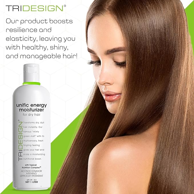 TRIDESIGN Unific Energy Moisturizer - Deep Hair Conditioner for Dry Damaged Hair - Moisturizing for Curly, Frizzy, Thick Hair - Hydrating Conditioner for Men and Women, 32 oz