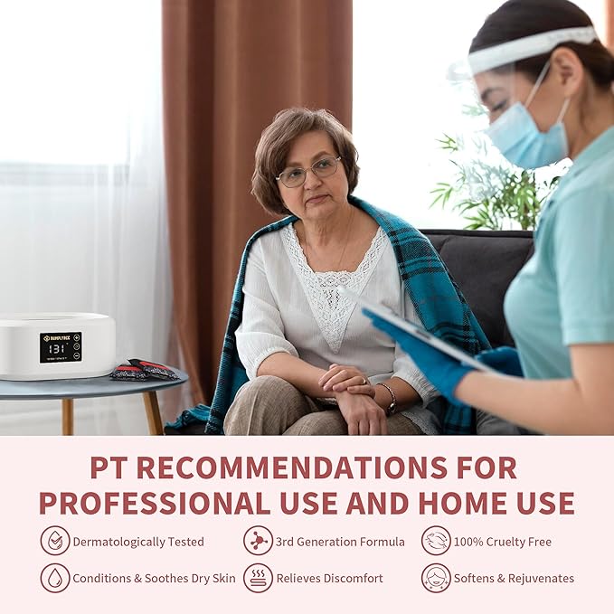 Paraffin Wax for Hand and Feet Refill - 10 Packs Rose Scent Paraffin Wax Refills with Silicone Brush,Skin Moisturizing, Non-Greasy, Easy-Peeling