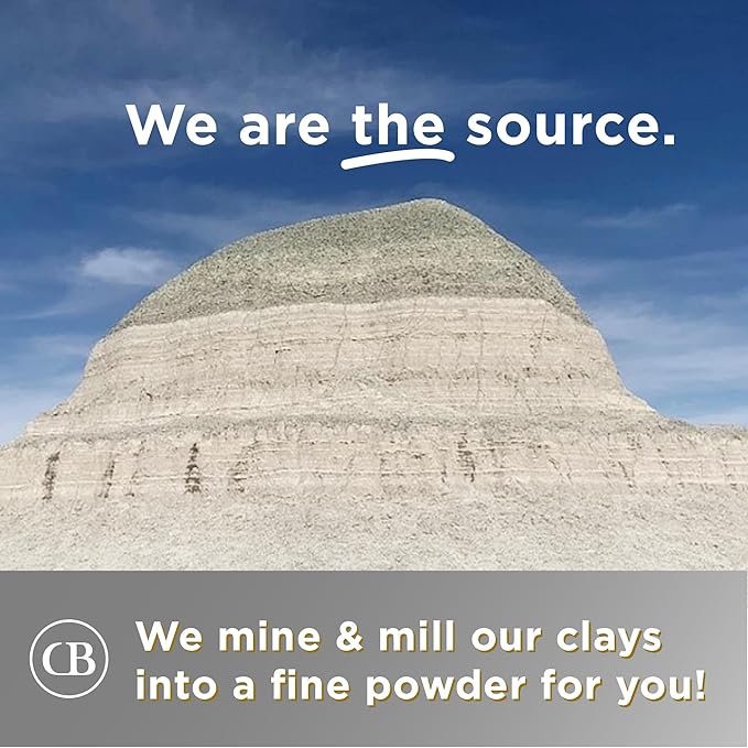 California Biology Kaolin & Calcium Bentonite Clay | Indian Healing Clay for Face & Body | Deep Pore Cleansing Facial Mask & Clay Body Scrub | Natural Skin Care Mask | 16 oz