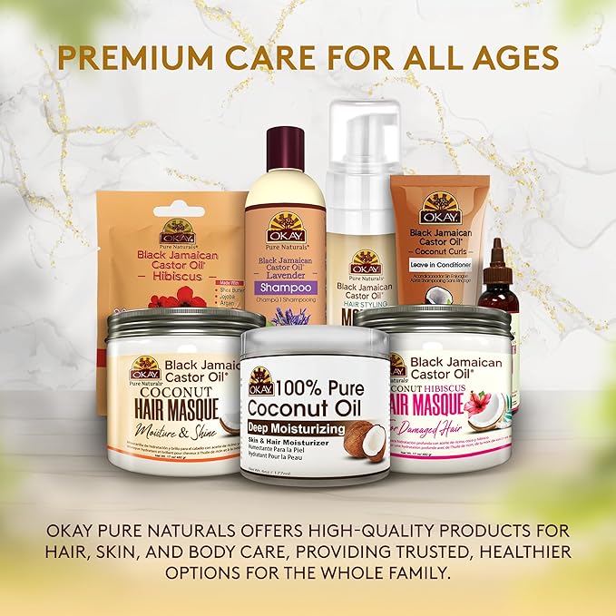 Okay White Shea Butter for Hair and Skin - Raw African Shea Butter for Women and Men, Daily Moisturizer for Face and Body, Helps with Stretch Marks, Soothes Dryness - 7.5 Oz Jar (Pack of 2)