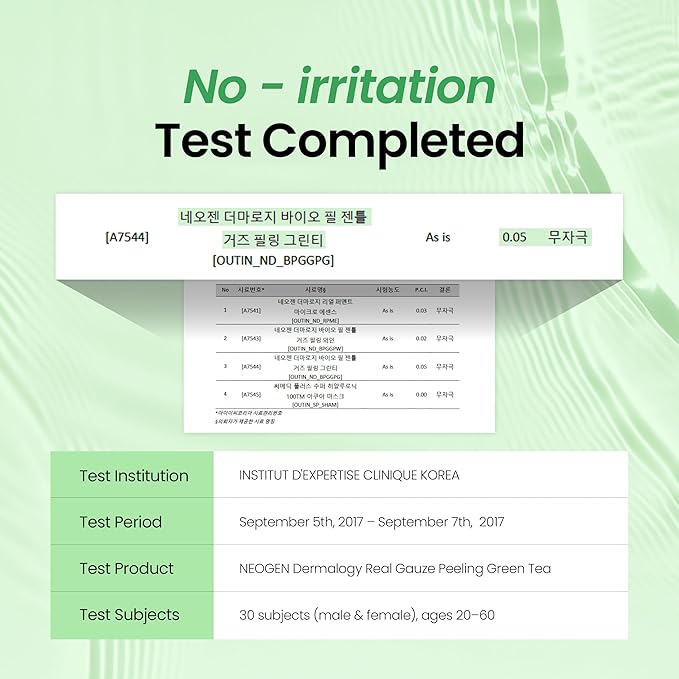 DERMALOGY by NEOGENLAB Bio-Peel Gauze Peeling Pads (Green Tea, 30 pads) - Exfoliating & Hydrating & Soothing Peeling Pad with PHA & Green Tea & Centella Asiatica - Korean Skin Care