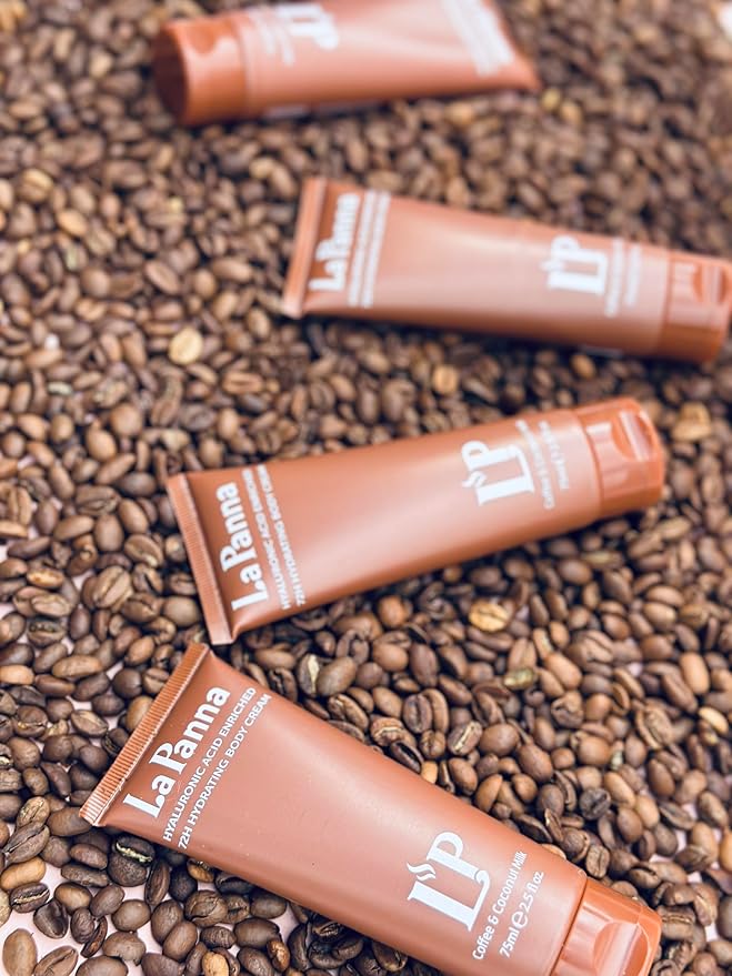 Coffee & Coconut Milk Hydrating Body Cream with Vitamin E – Rich Moisturizer, Radiant Skin - Fast-Absorbing, Non-Greasy Velvet Glow Lotion - Nourishing Vegan & Cruelty-Free Skin Care, 5 fl oz