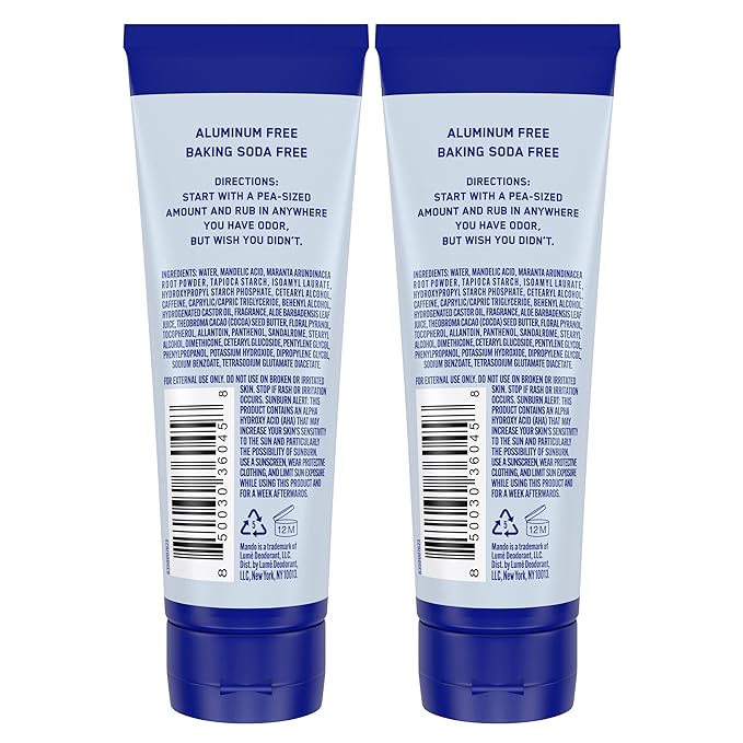 Mando Whole Body Deodorant For Men - Invisible Cream - 72 Hour Odor Control - Aluminum Free, Baking Soda Free, Skin Safe - 3 ounce (Pack of 2) - Pro Sport