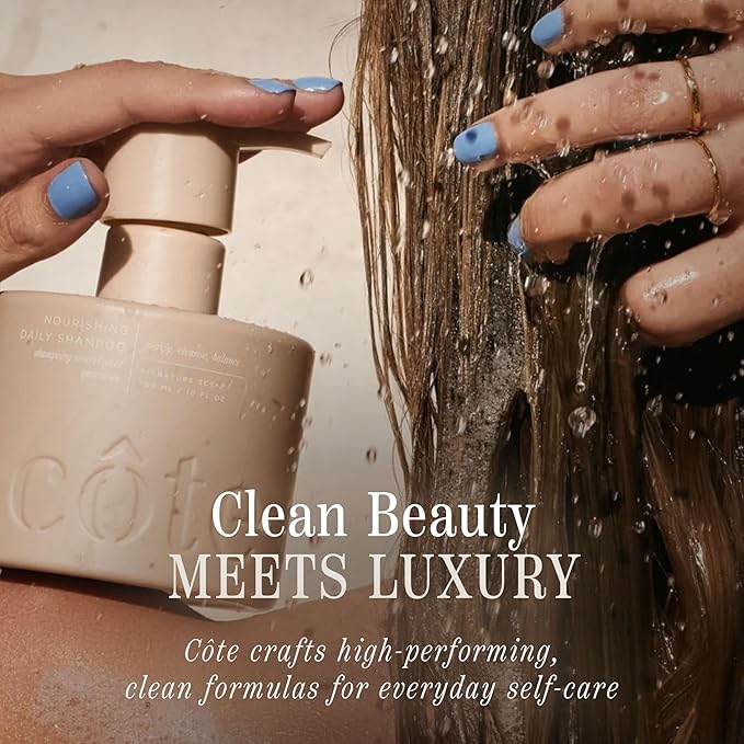 Cote Beauty’s Nourishing Daily Shampoo for Dry Hair, Deep Cleansing & Hydrating Formula, Prevents Breakage, Cruelty-Free Hair Shampoo for Women, Enriched with Yerba Maté & Baobab Extract, 10 FL Oz