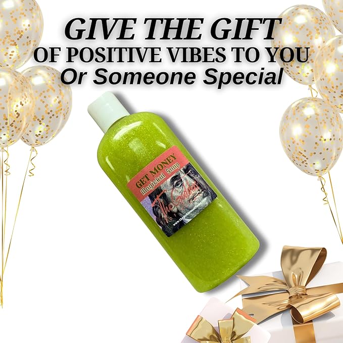 Get Money Shower Gel ā 8 oz Handmade Body Wash Charged at Altars for Fast Cash, Prosperity & Abundance ā Hoodoo, Wiccan, Conjure, Pagan Ritual Use ā Vegan & Sulfate-Free