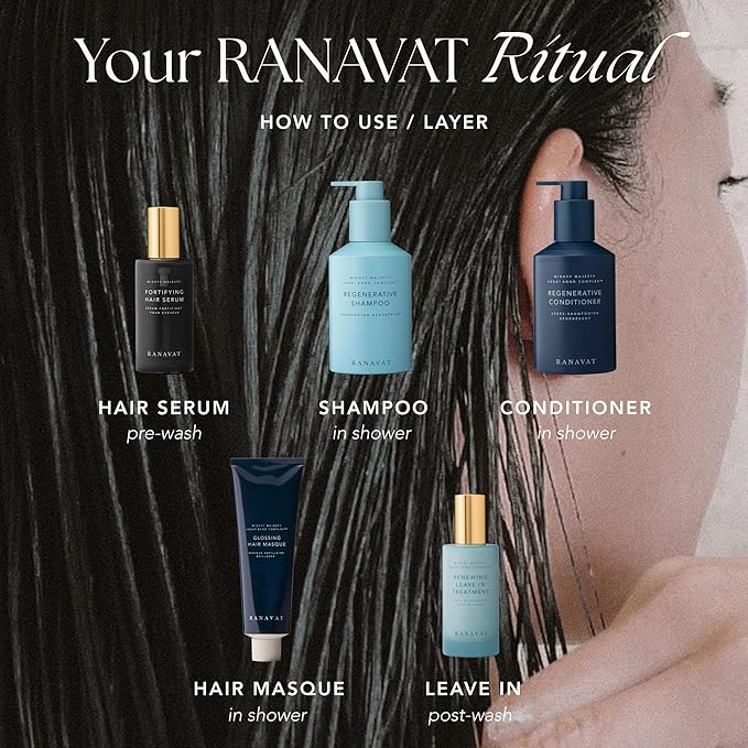 RANAVAT Mighty Majesty - Fortifying Hair Serum - Hair Oil Serum for Scalp Hydration, Frizz Control, & Hair Shine - With Jasmine and Amla Extract (1.7 oz)