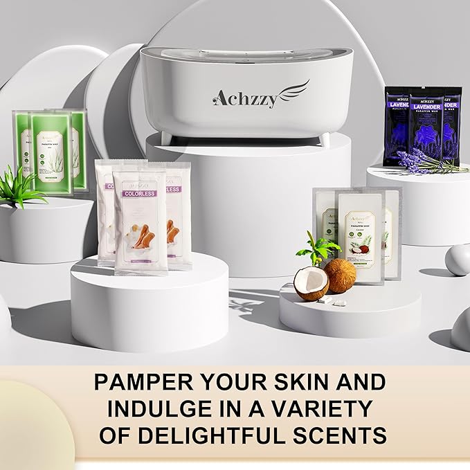 Paraffin Wax Machine for Hands and Feet, 5000ml Professional Wax Warmer with Temperature Control, Smart Heating, Stainless Steel Inner Pot, Moisturizing Hot Wax Bath with Unscented Refills