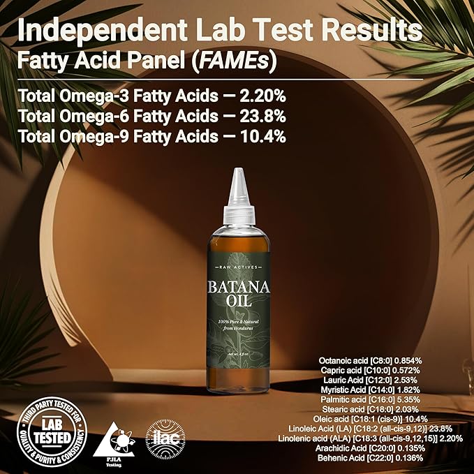 Batana Oil for Hair Growth - 4oz - 100% Pure, Cold Pressed, Unrefined Oil from Honduras - Supports Stronger & Thicker Hair - Dr Sebi Inspired Hair Growth Treatment