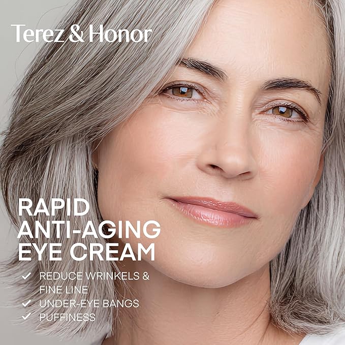 TEREZ & HONOR Anti-Aging Rapid Reduction Under-Eye Cream, Visibly and Instantly Reduces Wrinkles, Dark Circles and Eye Bags in 120 Seconds, Hydrates & Lifts Skin Rapid