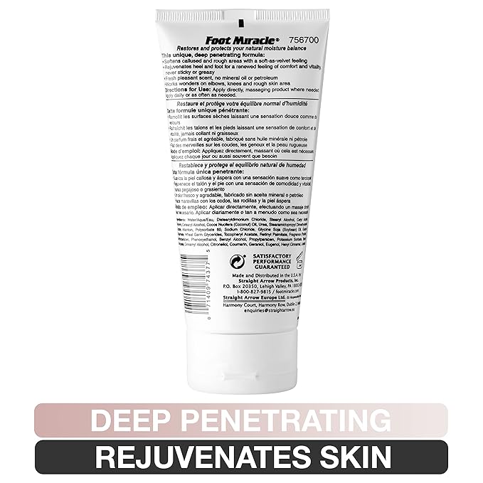 Foot Miracle Cream (6 oz Tube) – Practitioner Strength, Deep-Penetrating Formula for Soft, Smooth Heels & Rough Skin