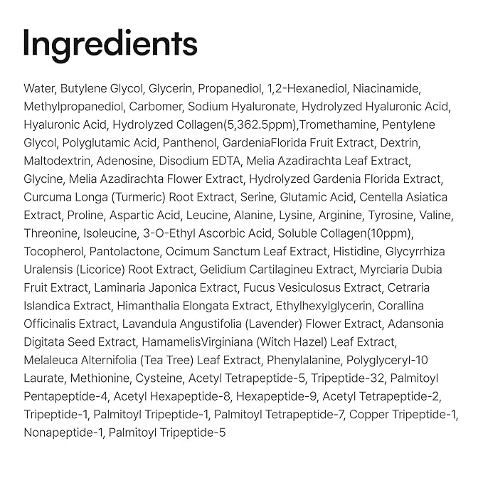 Peptide & Collagen Eye Serum for Hydrated, Smooth-Looking Under Eyes with Niacinamide | Fragrance Free, Sensitive Skin Safe | Korean Skincare, 30ml, 1 fl.oz