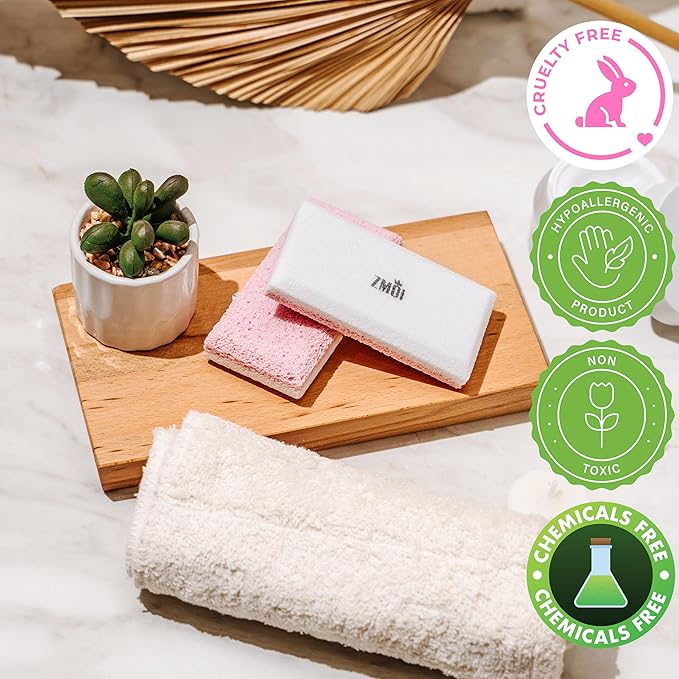 Siliglass Pumice Stone Callus Remover for Feet, Elbows, Hands, and Knees, Spain Made - 2 in 1 Pedicure Exfoliator and Scrubber for Rough, Hard Skin (1 Pack)