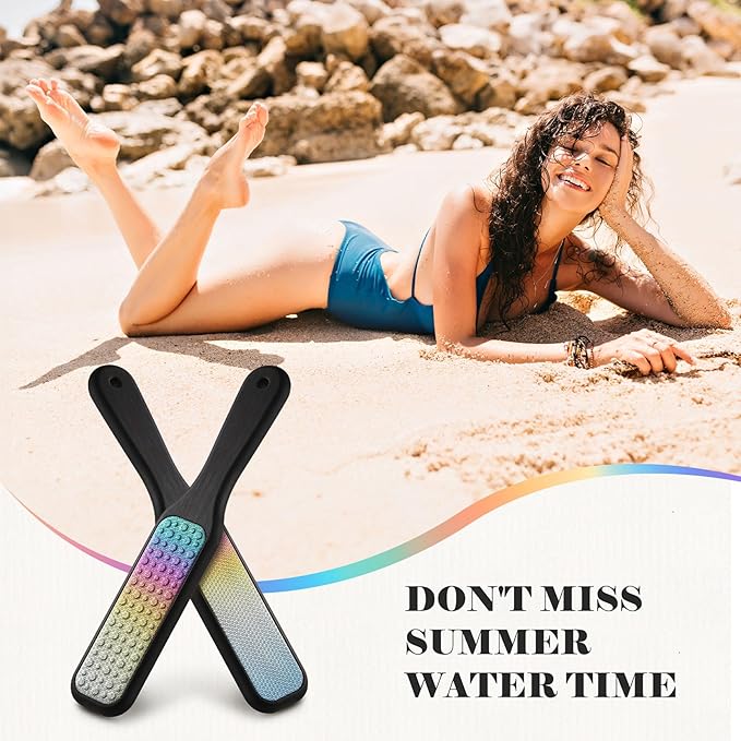 BALUCA Hard Skin Remover Foot File - Foot Callus Remover, Durable Foot Scrubber, Dead Skin Remover, Hygienic Pedicure Tool, Long Lasting Foot Buffer, Soft Smooth Feet, (Rainbow)