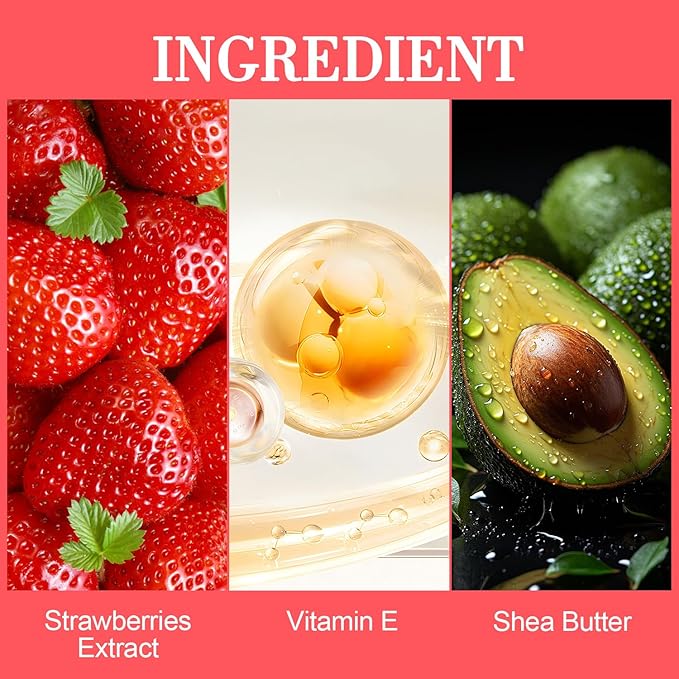 42% Urea Cream Moisturizer plus Strawberry for Dry Cracked Feet Knees Elbows Hands Hydrates & Nourish Foot Care for Softens Exfoliates Dead Skin Smoothing Skin, 1.41Oz