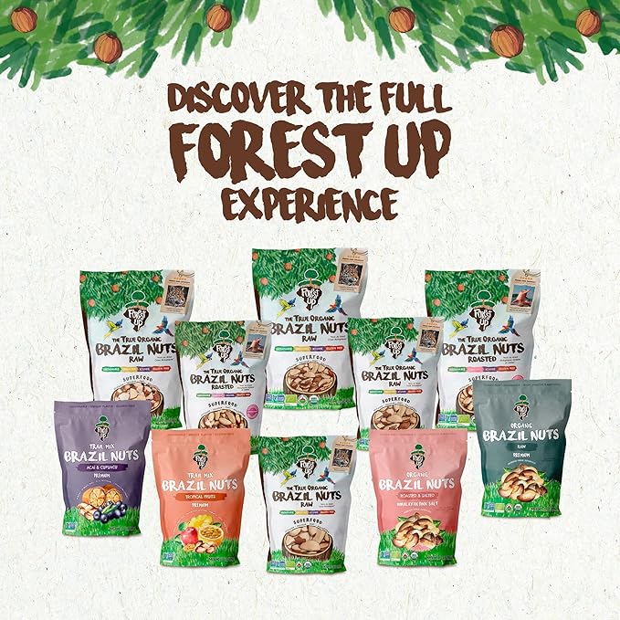 2 Snacks The True Organic Brazil Nuts Medium Size 48 oz 3lbs – Raw and Unsalted – Rich in Vegetable Protein – Fresh, Vegan and Gluten Free – Forest Up