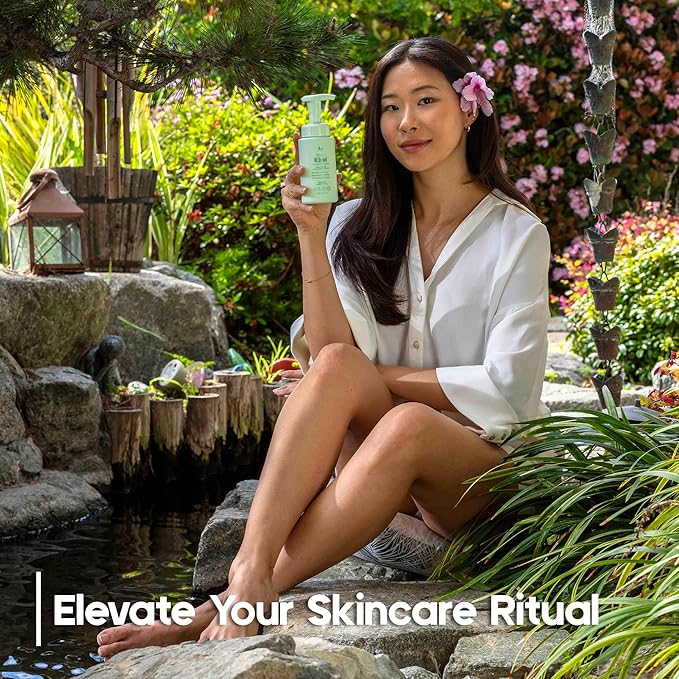 IKI Kirei Foam Cleanser - Gentle Face Wash for Women with Aloe Vera & Cucumber Extract, Hydrating & Soothing, Dermatologically Tested, Suitable for Sensitive Skin, Paraben-Free