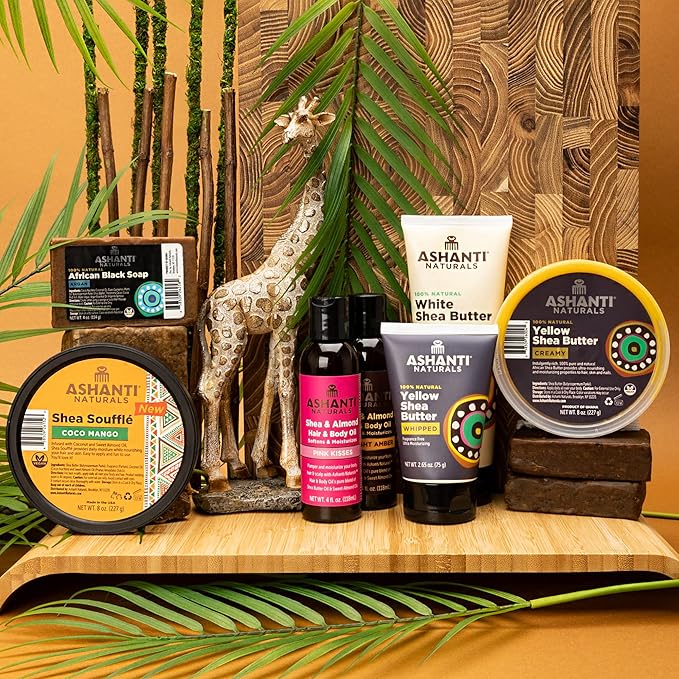 Ashanti Naturals Yellow Raw Shea Butter | Unrefined African Shea Butter | Creamy Moisturizer for Easy Application - 15 oz