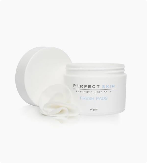 PERFECT SKIN BY CHRISTIE KIDD, PA-C | Fresh Pads – BHA Salicylic Acid Acne Treatment Pads with Niacinamide, Willow Bark & Witch Hazel – Reduces Blemishes, Tightens Pores, Brightens Skin - 60 Pads