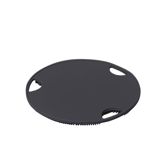 Boie USA Flat Body Scrubber - Hygienic, Exfoliating Loofah Alternative - Feels Like Silicone Scrubber Gentle on Sensitive Skin, Hypoallergenic, BPA- & Latex-Free, Made in The USA (Charcoal)