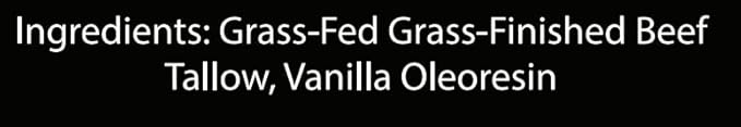 Beef Tallow Balm - Beef Tallow For Skin Care, Tallow Moisturizer, Face Cream, Lotion & Cream (Vanilla, Grass-Fed Tallow)