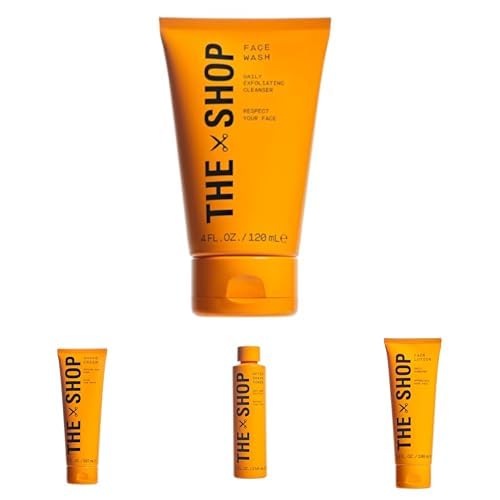 The Shop by LeBron James Skin Bundle with Face Wash, Shave Cream, Aftershave Toner, and Hydrating Face Lotion