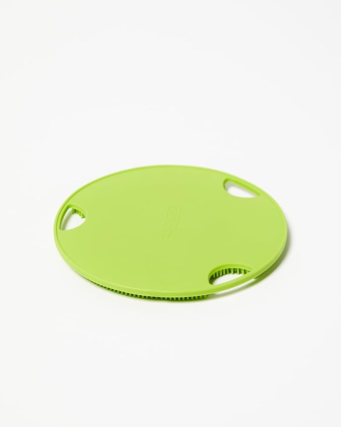 Boie USA Flat Body Scrubber - Hygienic, Exfoliating Loofah Alternative - Feels Like Silicone Scrubber Gentle on Sensitive Skin, Hypoallergenic, BPA- & Latex-Free, Made in The USA (Lime)