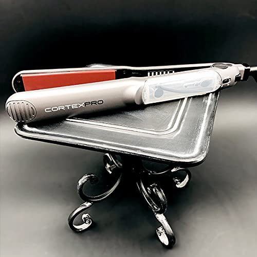 Cortex Professional Vapor Flat Iron - Vapor Mist Thermolon Ceramic Plates - Argan Infusion Steamliner - Professional Hair Straightener - with Argan Refill Bundle - 1.25’’ (Black)