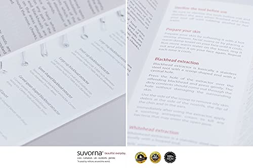 Suvorna Comedone Extractor 2in1, Milia Remover, Nose Blackhead Remover Tool, Whitehead Extractor, Pore Extractor, Black Head Remover for Face, Pore Cleaner, Pimple Popper Tool, Pimple Extractor