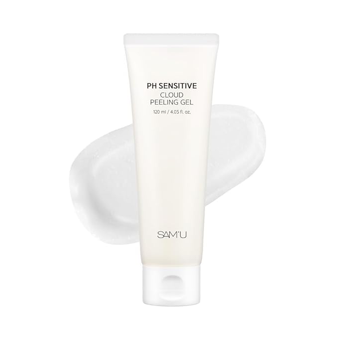 SAM’U PH Sensitive Cloud Peeling Gel – Gentle Exfoliating Gel for Face with Pineapple Enzymes & Hyaluronic Acid – Hydrating Facial Peel & Face Scrub for Sensitive Skin, 120ml, 3.38 fl.oz