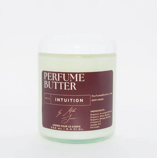 8.4 Fl. oz Perfume Butter – INTUITION | Scented Organic Perfume for Men & Women | Luxurious & Captivating Blend of Rose, Cinnamon, Saffron, Oud, Benzoin & Ambergris | Clear Glass Jar