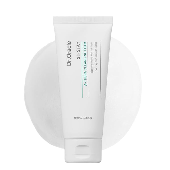 DR.ORACLE 21 Stay A-Thera Cleansing Foam – Tea Tree Oil & Salicylic Acid Cleanser for Hormonal Acne, Pore Deep Cleansing Foam, Korean Skin Care, Dermatologist Tested 3.38 fl oz