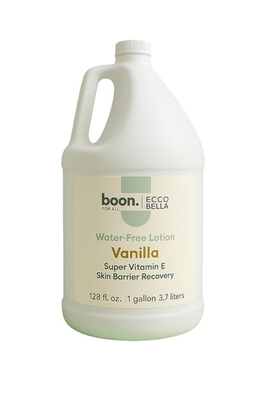 Ecco Bella Vanilla Body Lotion - Plant-Based Vegan Formula - Clean and All Natural Body Lotion for Women & Men - Cruelty Free Vanilla Fragrance Body Moisturizer - Organic Body Cream - 1 Gallon