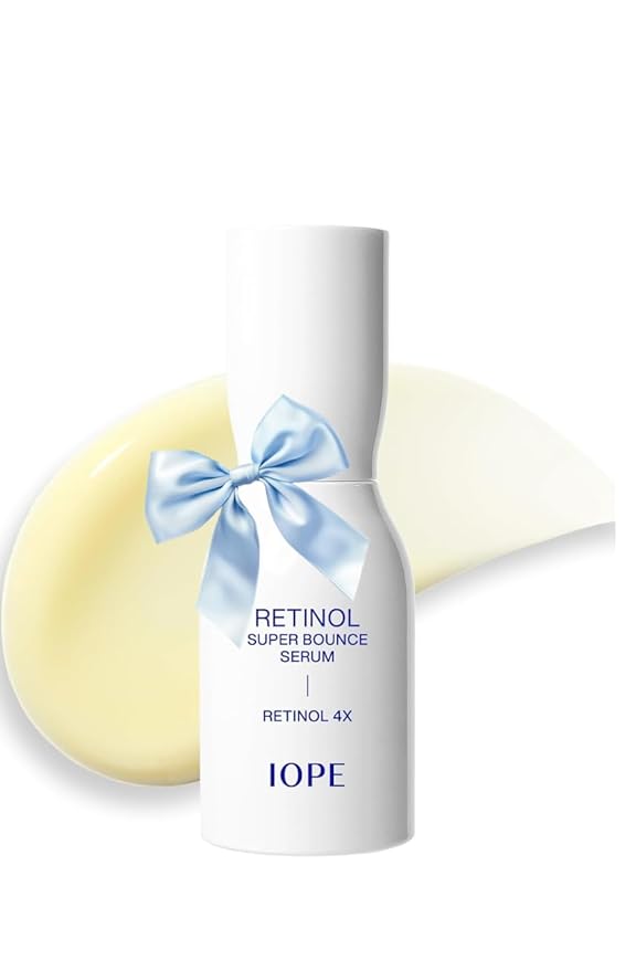 IOPE Retinol Super Bounce Serum | Korean Retinoid Eye Treatment for Anti-Aging, Beginner Friendly, Reduction in Fine Lines & Wrinkles, Firming and Rejuvenating, Daily Glow Routine, 1.01 Fl Oz.