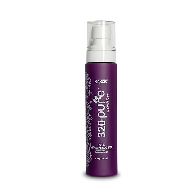 320Pure Hair Vitamin Booster 4oz Spray, Strengthens & Stimulates Hair Growth, Enriched with Vitamins from Garlic, Ginseng, Ginkgo Biloba, & Goji Berry, Pure Extracts for a Healthy, Lustrous Look