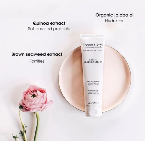 Leonor Greyl Natural Conditioner for Dry and Damaged Hair, Creme Regeneratrice Paris - Detangle, Hydrate, Strengthen & Protection, 3.3 FL Oz
